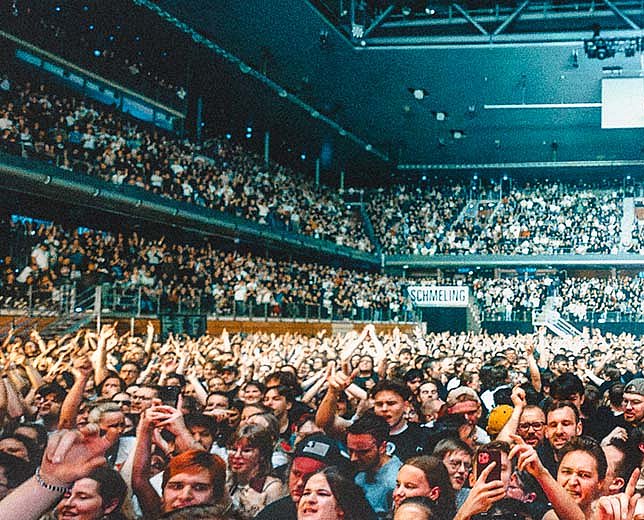Publikum und ausverkaufte Arena der Max-Schmeling-Halle.